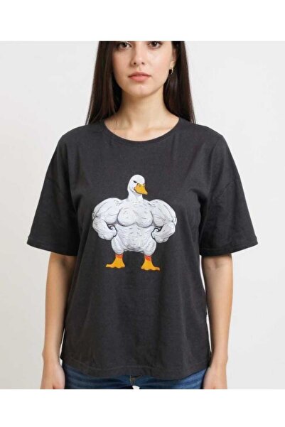 KOZİA OUTDOORS Мускулест печат с гъска, унисекс, базова тениска с дълъг ръкав...