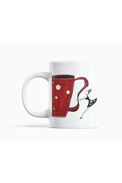Nino Store Humorous Cartoon Woman Figured Fun Design Gift Printed Mug Cup