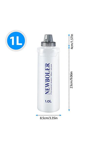 Choice BOT009-1L زجاجة مياه قابلة للطي سعة 1 لتر مصنوعة من مادة TPU وخالية من...