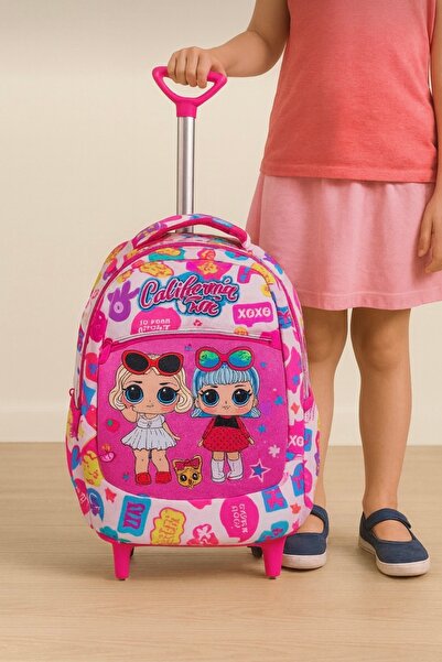 JOJO KIDS geanta de scoala primara pentru fete cu figura bebelusului fetita cu geanta de pranz