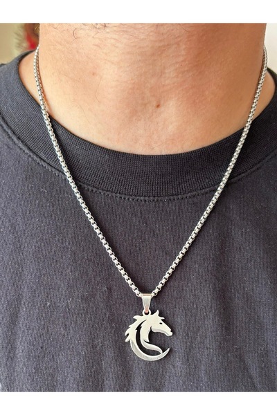 derokas Horse Necklace Steel Tarnish-Free Stylish Elegant