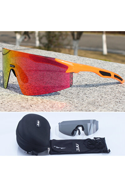 Choice نظارات شمسية لركوب الدراجات من ماركة E NRC ثلاثية العدسات، مقاومة للأش...