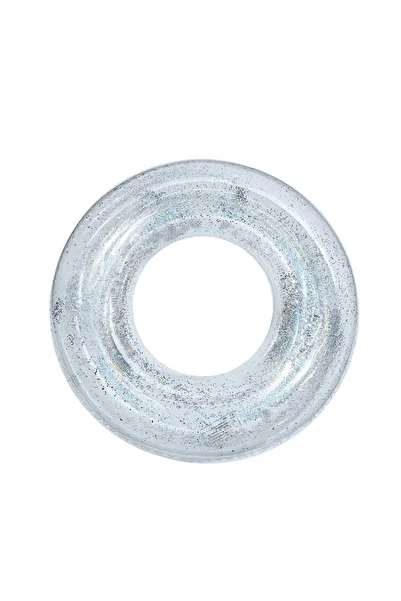 Choice silver-90- Transparent Glitter Pool Foats Swimming Ring Adult Children Inflatable Pool Tube Boys Gir
