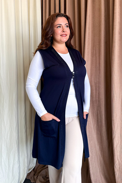 ModaPlaza Women's Long Vest 504
