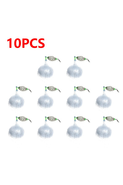 Choice 10PCS Fishing Net Explosion Fish Hook Spring Trap Luminous Fishnet Rigs Swivel Tools