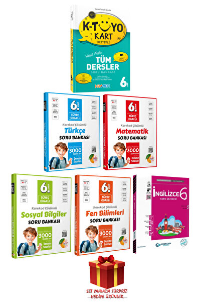 Editör Yayınevi 6. Sınıf Tüm Dersler+Türkçe+Matematik+Sosyal Bilgiler+Fen Bilimleri+İngilizce Soru Bankası Seti