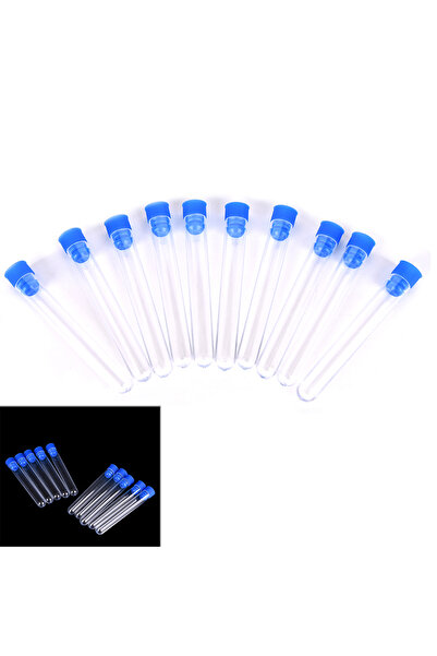 Choice 10 قطع/الوحدة 15x100 ملليمتر الكيمياء واضح البلاستيك أنبوب اختبار الصلب مع الجناح الأزرق المكونات بالجملة عالية الجودة...