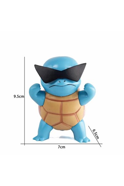 Choice1 1pcs 3 style 9cm Pokemon Figure Squirtle Wear Sun Glasses Figure PVC Model Colletible Pokemon Go Ac