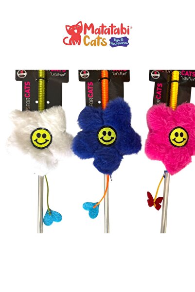 MATATABİ CATS Matatabi Cats Flower Aluminum Handle Cat Fishing Rod(Matatabi,Include Rattle and Special Rustle.Special Fabric)