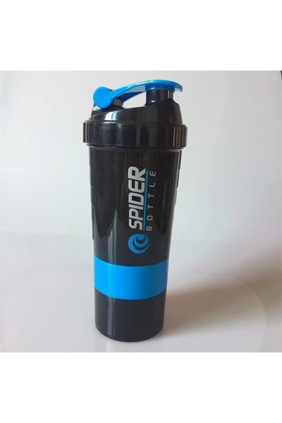 Choice blue 1pc Protein Shaker Bottle Portable 16oz Powder Shake Cup 3 Layers Shaker Protein Bottle Suitabl