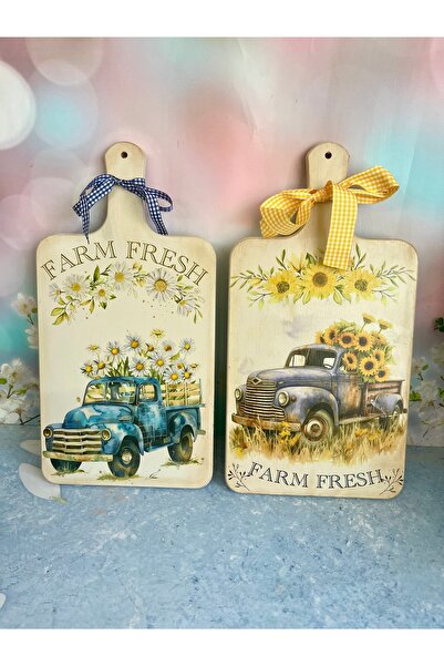 Bypinaryuksel 2-Piece Food Themed Kitchen Board, Decor