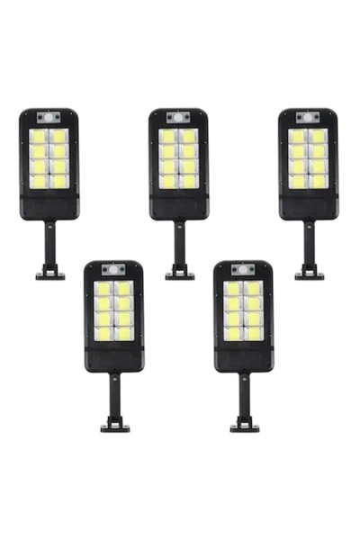 FOXMAG24 Set 5 lămpi solare, 160 LED-uri, telecomandă, încărcare solară, senz...