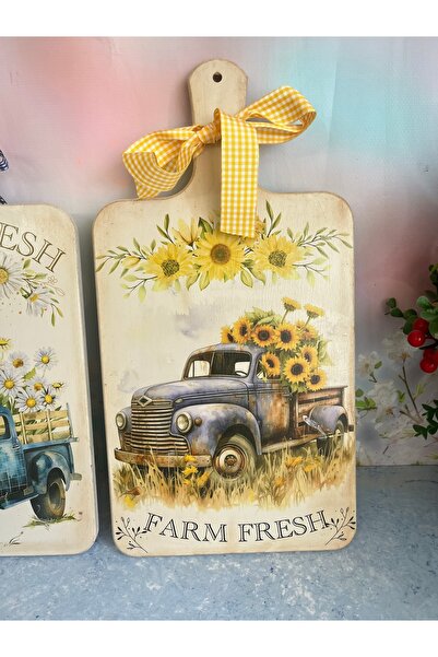 Bypinaryuksel 2-Piece Food Themed Kitchen Board, Decor