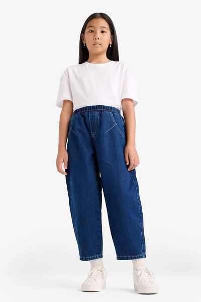 DeFacto Girls' Balloon Fit Wide Leg Jean Pants F2608A825Au