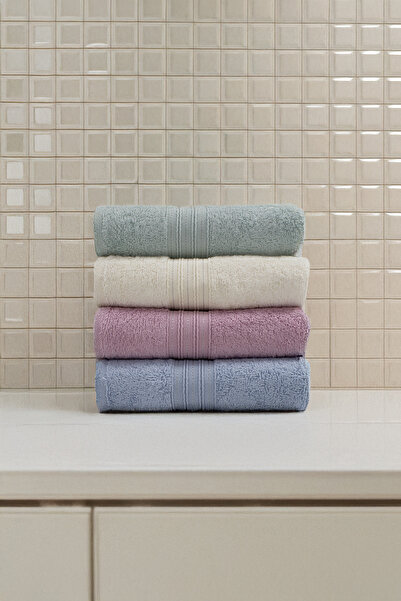 Class Bambu Havlu Seti 4lü 50x80 cm El-Yüz Havlusu Silver