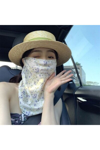 Choice قناع واقي من الشمس كامل الوجه جديد للصيف باللون الأبيض، قناع خارجي بتص...