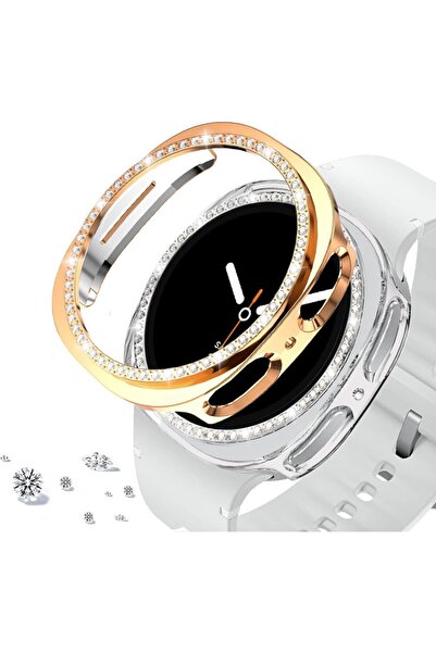 UnDePlus Samsung Galaxy Watch 8 40mm TEK SIRA Taşlı Kasa Koruyucu (Ekran Koru...