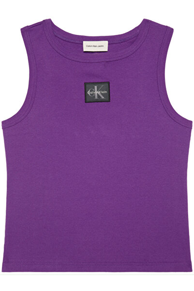 Calvin Klein Women Smokey Shadow Ribbed Cotton Badge Tank Top