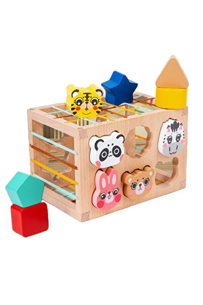 Ælements Jucărie educativă pentru sortarea formelor și animalelor, stil Monte...