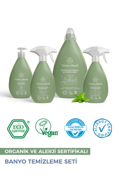Green Mood Organik Sertifikalı Bitkisel Banyo Temizlik Seti