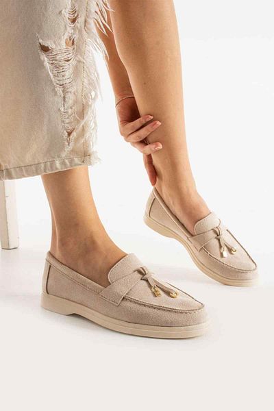 TubiBella Beige Colored Suede Loafer