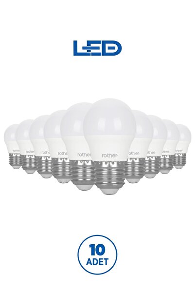 Rother RTL09111-10 G45 LED Ampul 6W E27 470 Lümen 4000K Gün Işığı Enerji Tasarruflu Ampul 10 Adet