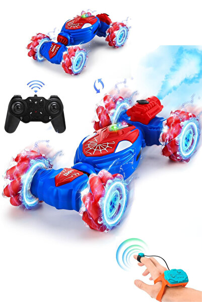 TUENGİ STORE Uzaktan Kumandalı El Sensörlü Buhar Atan Örümcek Adam Akrobat Ar...