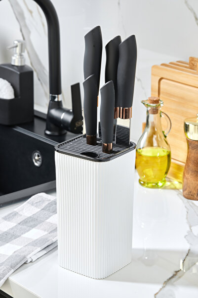 Genel Markalar Line Kare Bıçaklık - Mutfak Tezgah Üstü Bıçak Standı Düzenleyi...