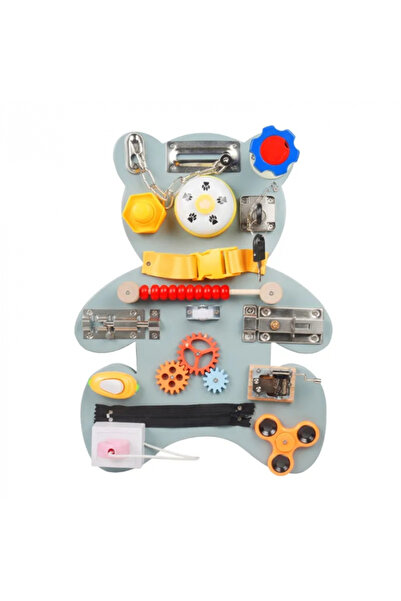 Ælements Tablă senzorială model URSUL, din lemn, stil Montessori, 40 x 30 cm