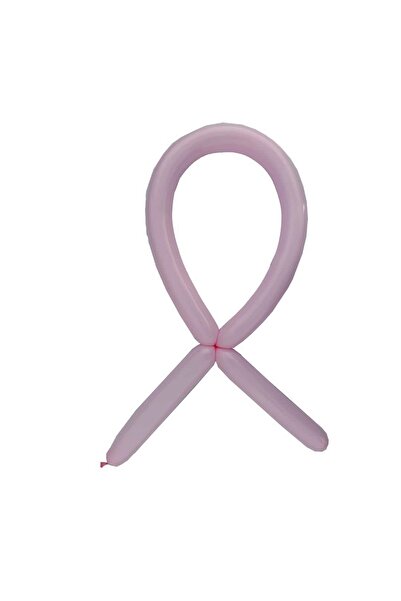 SDX Market Set de 100 de baloane lungi pentru modelare, 125 cm x 4,5 cm, roz pudrat