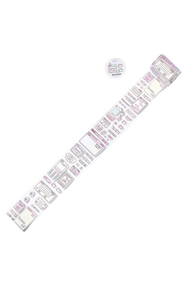 Choice3 شريط ورق مغلف 200 سم/لفة شريط آلة لعبة حيوانات كرتونية لطيفة دفتر ملا...