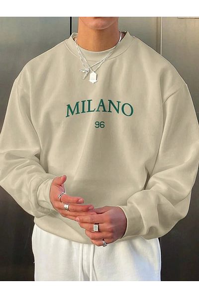 uyguntarz Unisex Milano Printed Oversize Sweatshirt