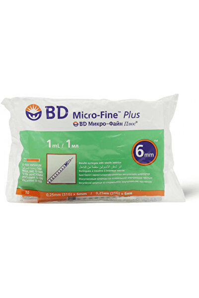 Bd Microfine Insulin Syringe, 10 Pieces, 1 ml, 31 gm