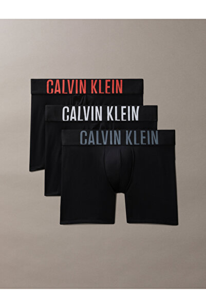 Calvin Klein مجموعة من 3 سراويل بوكسر من كالفن كلاين للرجال باللون الأسود والأبيض/اللون الأخضر/اللون الأخضر الفاتح
