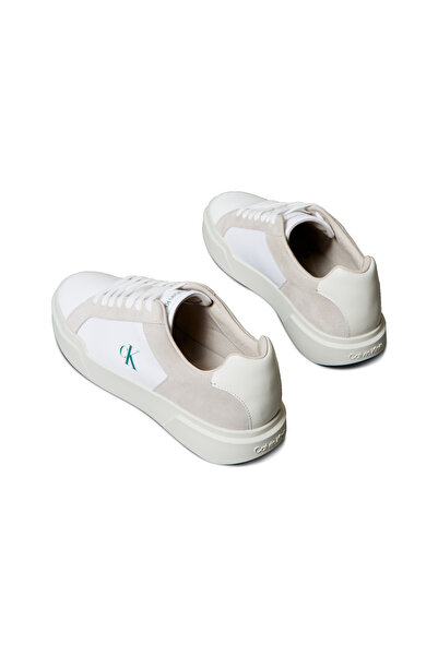 Calvin Klein Men Brilliant White Chunky Cupsole Lace Up Trainers