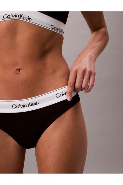 Calvin Klein Women Black Icon Cotton Modal Bikini Brief