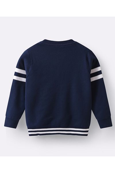 SAPS Front Open Sweater - Navy