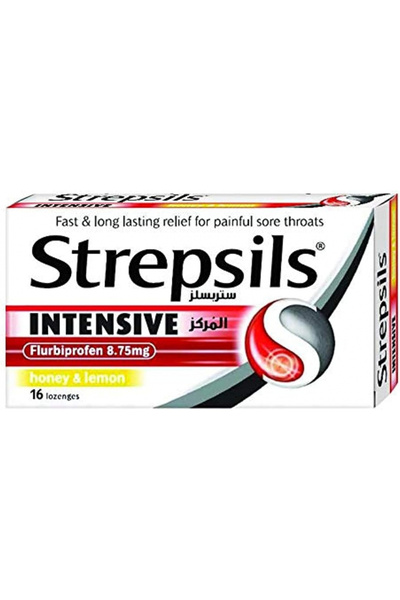 STREPSİLS 16 معينات عسل وليمون مكثفة