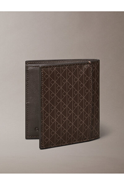 Calvin Klein Men Brown Coated Ns Slim Billfold Wallet