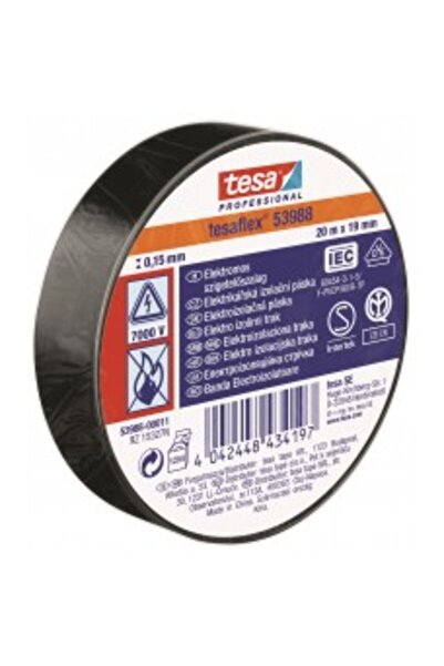 Tesa - Electrical insulating tape PVC gray 20mx19mm
