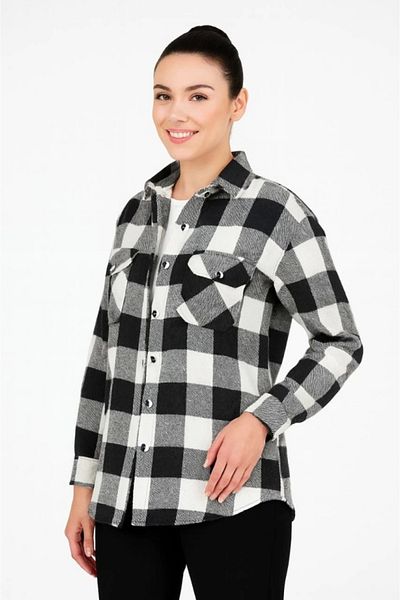 nedo7 Long Sleeve Lumberjack Shirt - Black