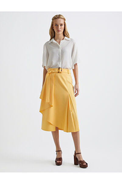 BGN workshop ASİMETRİK KALIN KEMERLİ CEPLİ ETEK