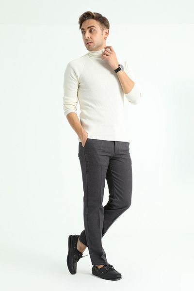 ModaPlaza Men's Bomonti Classic Linen Trousers