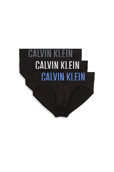 Calvin Klein Calvin Klein Men Black Bodies W/ Turbulence/White/Iris Cotton Pack of 3 Hip Brief