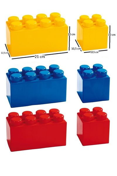 LRS STORE Polesiee Big Size Bricks Building Blocks 72 Pieces High Quality Nursery Kindergarten Activity Cubes