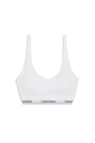 Calvin Klein Women White Icon Cotton Modal Lightly Lined Bralette Bra