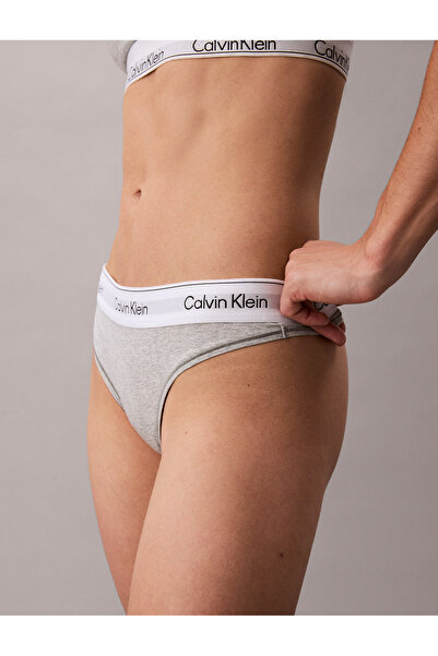 Calvin Klein Women Grey Heather Icon Cotton Modal Thong