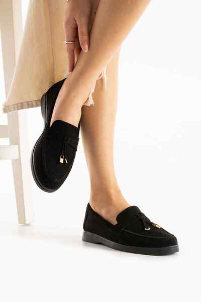 TubiBella Black Colored Suede Loafer