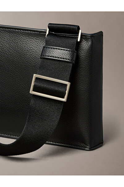 Calvin Klein Men Black Micro Pebble Sling Bag