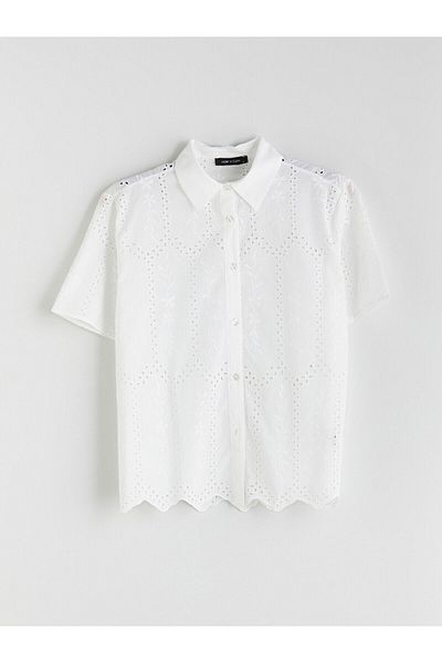 LC Waikiki New Season Openwork Brode Women's Shirt